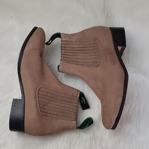LA BARCA Botin Charro Brown Tan Nubuck Leather Pull On Ankle Chelsea Boots 6.5